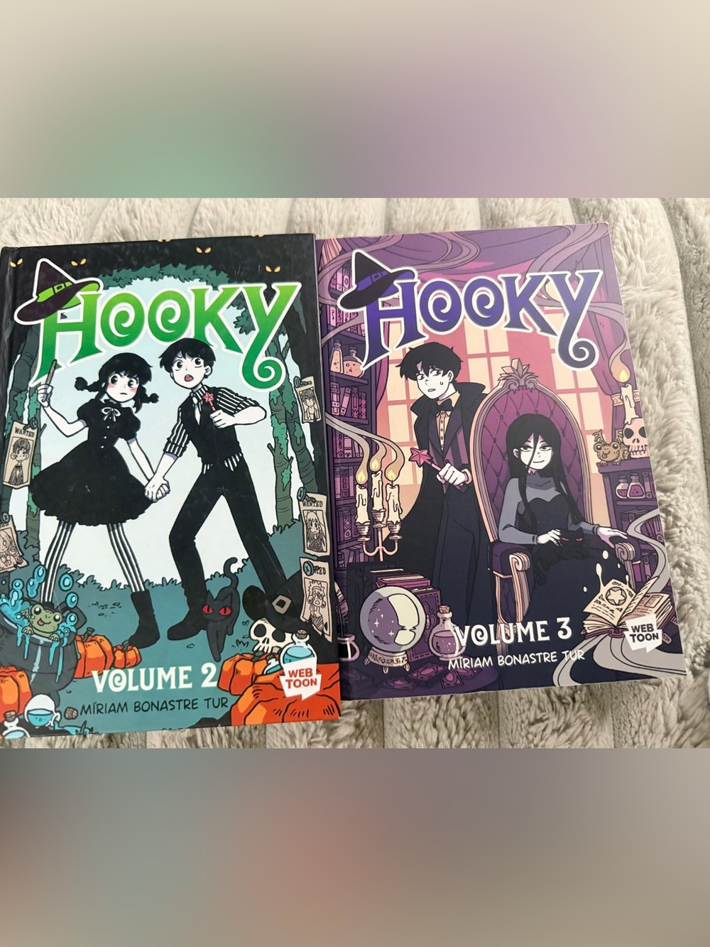 Hooky Volumes 1 & 2 Graphic Novels - Purple & Teal Covers